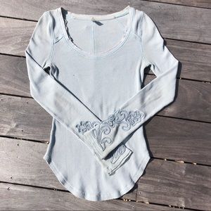 Light Blue Free People Long Sleeve